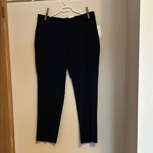 Croft & Barrow navy stretch fit pants curvy straight fit mid rise size 16W
